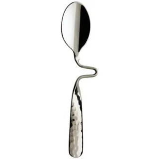 Villeroy & Boch NewWave Caffè Espressolöffel, kleiner Löffel im NewWave Wellendesign aus hochwertigem Edelstahl, spülmaschinenfest, 12 cm, Silber