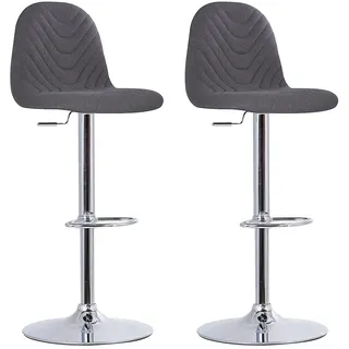 byLIVING Barhocker Casino/Moderner Barhocker in anthrazit/Gestell verchromt mit Höhenverstellung / 360° drehbar/B 41,H 91,5-112,T 52,5 cm