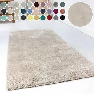 Hochflor-Teppich ESPRIT "Relaxx ESP-4150" Gr. 3, beige (creme, beige), B:120cm H:25mm L:170cm, Kunstfaser, Teppiche, Hochflor-Teppich, Wohnzimmer, sehr große Farbauswahl, weicher dichter Hochflor