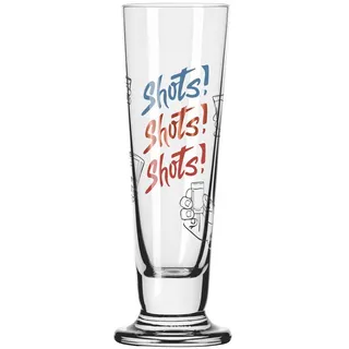 Ritzenhoff Schnapsglas , Rot, Schwarz, Goldfarben , Glas , 52 ml , 3.5x11.3x3.5 cm , Fsc, Made in Germany , Gläser, Schnapsgläser & Stamperl