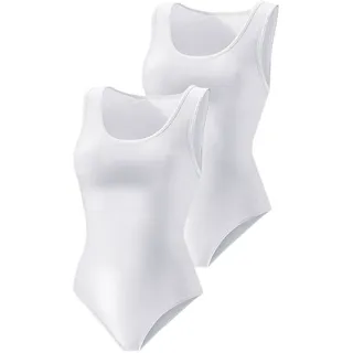 Vivance Shirtbody 2er-Pack, aus elastischer Baumwoll-Qualität, weiß