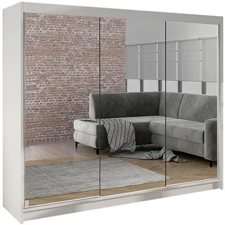 Mirjan24 Schwebetürenschrank Derby III 200 x 215 x 58 cm Weiß