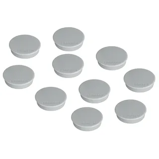 Franken Magnete Stark Rund, 10 Stück, Hochwertige Haftmagnete für Büro, Haushalt, Werkstatt mit hoher Haftkraft, ideal für Whiteboards, Kühlschrank, Plantafeln oder Schaukästen, 38 mm, Grau, HMS36 12