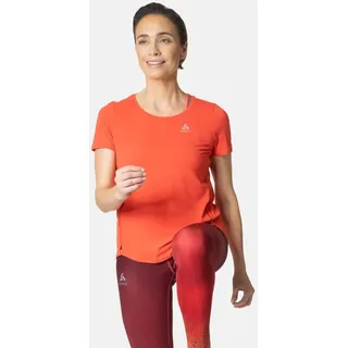 Odlo Damen Kurzarm Laufshirt ZEROWEIGHT CHILL-TEC, cayenne, XL