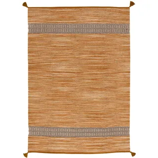 Pergamon Natur Baumwolle Teppich Kelim Toskana , Beige , Textil , Rechteckig , 200x300 cm , Teppiche und Böden, Teppiche, Webteppiche