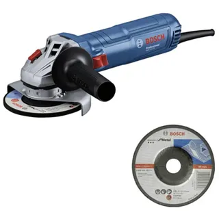 Bosch GWS 12-125 inkl. Schleifscheibe, Schutzhaube, Spannmutter, Standard-Zusatzhandgriff