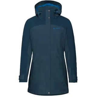 Vaude Skomer II Winterparka Damen – Winterjacke Damen wasserdicht, winddicht & atmungsaktiv, wattierte Outdoorjacke Damen mit PrimaLoft Isolierung & Eco Finish – in Blau, Größe: 42