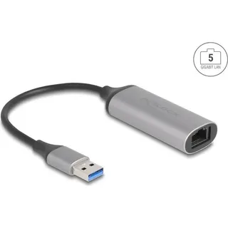 Delock Netzwerkadapter - USB-A - 10M/100M/1G/2.5G/5G Gigabit Ethernet x 1 - Grau