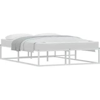 vidaXL Bettgestell ohne Matratze Weiß 140x200 cm Metall - Weiß
