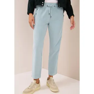Cordhose CECIL "Style Tracey", Damen, Gr. XXL (46), Länge 28, blau (light mint blau (länge 28)), Web, Obermaterial: 98% Baumwolle, 2% Elasthan. Futter: 100% Baumwolle, unifarben, regular fit knöchelfrei, Hosen Cordhose, mit Tunnelzug