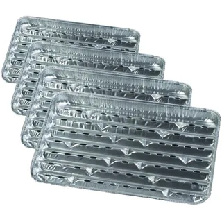 PAPSTAR Alu-Grillschale, Aluminium, Silber, 34x23x2.5 cm, 5 Stück (Packung mit 4)