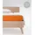 Spannbettlaken Mako-Satin 200 x 200 cm orange