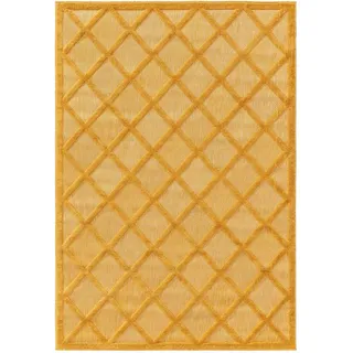 benuta Nest Outdoorteppich Bonte Gelb 80x150 cm , Textil , Rechteckig , 80x150 cm , Oeko-Tex® Standard 100 , wasserabweisend , Teppiche und Böden, Teppiche, Outdoorteppiche