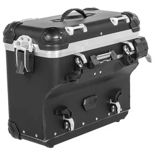 Touratech Zega Evo X And-black 38/38l Stainless Steel Ktm 1050 Adv/1090 Adv/1290 Super Adv/1190 Adv/1190 Adv R Seitenkoffer-set - Black / Silver - One Size