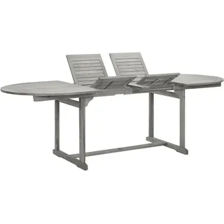 vidaXL Garten-Esstisch (160-240)x100x75 cm Grau