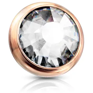 Paula & Fritz® Aufsatz-Dermal Anchor 4 mm Kristall Rose/klar 316L Chirurgenstahl 1,6 mm Gewinde Haut-Anker Skin Diver Implantat Kugel