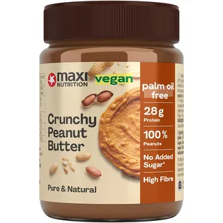MaxiNutrition Crunchy Peanut Butter, 350g, 100% Erdnüsse, ohne Zucker, mit 28g Protein, ohne Palmöl