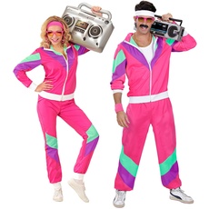 Bild - Kostüm Trainingsanzug, rosa, 80er Jahre Outfit, Jogginganzug, Bad Taste Outfit, Faschingskostüme