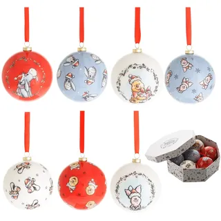Disney Weihnachtskugeln, Motiv: Winnie Puuh und Freunde, 7 Stück, in Geschenkbox