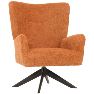 Mendler Lounge-Sessel HWC-N65 Chenille 75 x 99 x 75 cm Orange