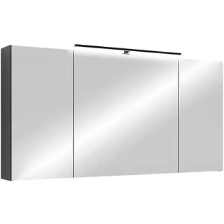 Mid.you Spiegelschrank , Anthrazit , Glas , 9 Fächer , 120x60x15 cm , FSC Mix , Soft-Close-System , Badezimmer, Badmöbelsets & Badmöbelserien, Badmöbelserien