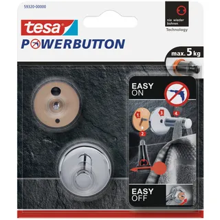 Tesa Powerbutton Haken Universal Chrom