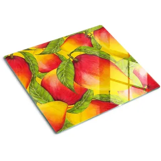 Tulup Glasplatte 60x52 cm Mango , Glas , 60x0.4x52 cm , Küchen, Küchenelektrogeräte, Herde, Herdabdeckplatten