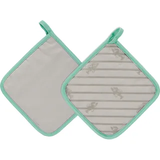 VOSSEN "SET Oven Chic 2x Topflappen", mit Silikonbeschichtung im Lobster-Design, Hitzebeständig bis 250,