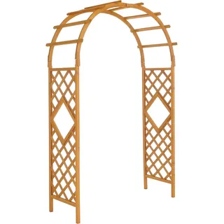 MCW Rosenbogen Q20 Rankgitter Holz 210x126x60cm Natur