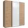 Schwebetürenschrank Norderstedt 180 x 210 x 64 cm Beige/Weiß