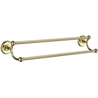 Smedbo Messing poliert "Villa Doppelte Handtuchstange, Gold, 635 mm