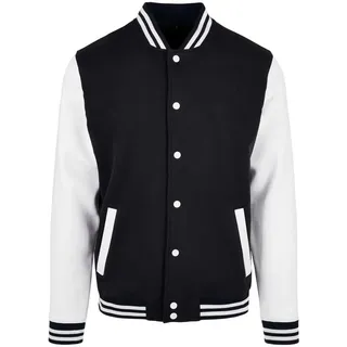 Build Your Brand Basic College Jacket Black/White XS