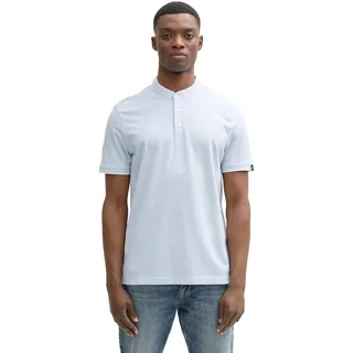 Tom Tailor Denim Herren Piqué Poloshirt mit Stehkragen