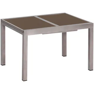 gardenson Ausziehtisch 200 x 90 x 75 cm braun