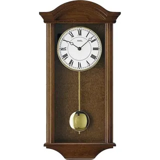AMS 990/1 Wanduhr Quarz mit Pendel Holz nussbaum farben Pendeluhr - Braun