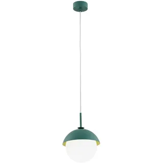 Hängeleuchte , Grün, Weiß , Metall, Glas , Kugel , 109 cm , Ce , Lampen & Leuchten, Innenbeleuchtung, Hängeleuchten, Pendelleuchten
