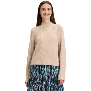 Betty & Co Damen Grobstrick-Pullover mit hohem Kragen
