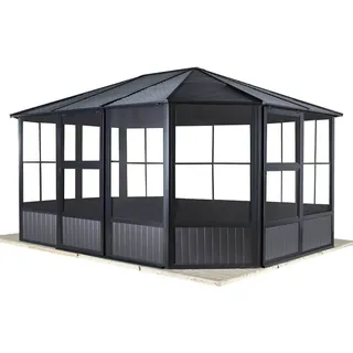 Sojag Charleston 1215 Metall Pavillon mit Seitenteilen 4x5 m - Grau