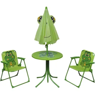 vidaXL 3-tlg. Garten-Bistro-Set für Kinder mit Sonnenschirm Grün - Grün