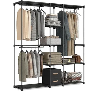 Relaxdays Garderobe offener Kleiderschrank 0 x 0 x 0 cm schwarz
