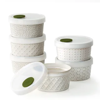 DOWAN Creme Brulee Schälchen mit Deckel 6er Set, 140 ml Porzellan Souffle Förmchen Backofenfest, Creme Brulee Schalen, Mini Auflaufform für Leckere Würzfleisch, Crème Brûlée, Dip-Saucen, Aufläufe