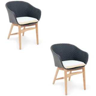 Sitzkissen Milano Torino 2er-Set Weiß 44x44x7cm