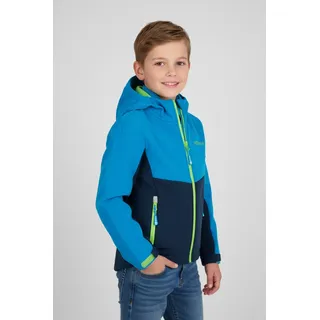 Softshelljacke TROLLKIDS "KIDS KRISTIANSAND JACKET", Kinder, Gr. 92, navy, medium blau, grün, Softshell, Obermaterial: 94% Polyamid, 6% Elasthan, Jacken Softshelljacke, für Kinder und Jugendliche, sportlicher Stil