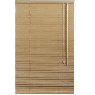 Sekey Jalousie Holzjalousie 35mm Holz jalousien Jalousette Echtholz Anpassbare Jalousie 40x130cm Khaki