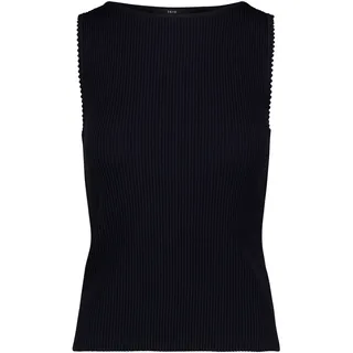 Kurzarmpullover ZERO "Strick-Top ohne Arm", Damen, Gr. 44, blau (deep sky), Obermaterial: 67% Viskose CV. 33% Polyamid PA., Pullover Kurzarmpullover