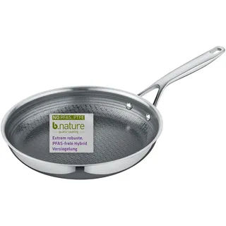 Berndes Bratpfanne HybridX 28cm – Induktionsgeeignet – Allherdtauglich – Antihaftversiegelung - b.nature Quarz - schnelle Hitzeverteilung – energiesparend - PFAS-frei
