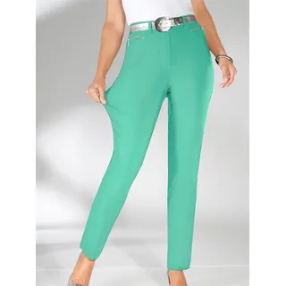 Stretch-Hose STEHMANN, Damen, Gr. 84, Langgrößen, grün (mint), 72% Viskose, 25% Polyamid, 3% Elasthan, unifarben, lang, Hosen Stretch-Hose