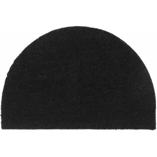 vidaXL Fußmatte Schwarz Halbrund 40x60 cm Kokosfaser Getuftet