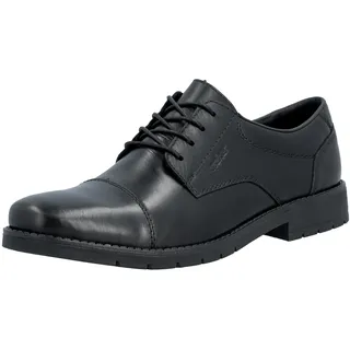 Schnürschuh RIEKER, Herren, Gr. 47, schwarz, Glattleder, festlich, Schuhe Schnürschuh, Anzugschuh, Business-Schnürer, Halbschuh in eleganter Optik