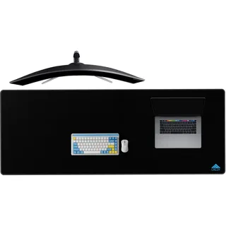 Cacoy 1600x600 mm Übergröße Gaming-Mauspad XXXL, Großformat Büro Schreibtischunterlage, Großes Rechteckig Computer-Mauspad, Verlängert rutschfeste Mausmatte, Schwarz